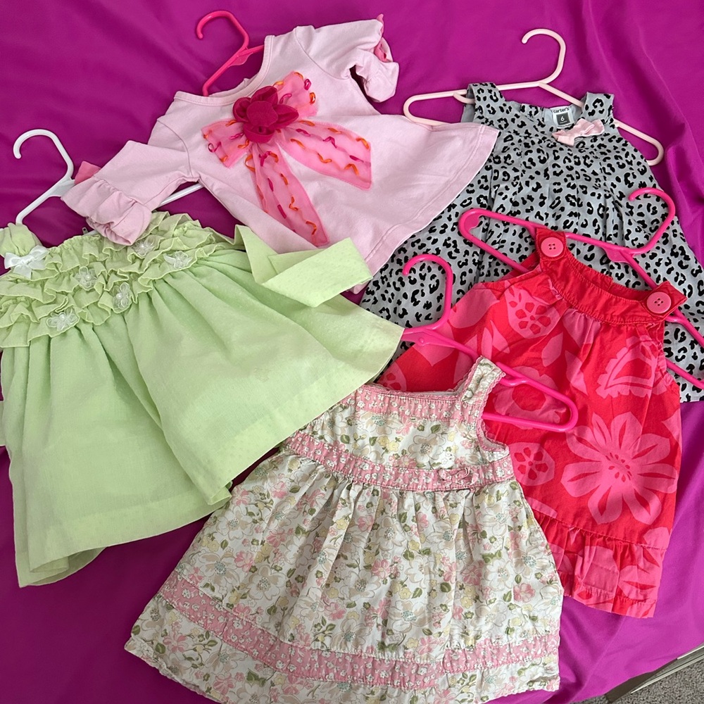 Assorted lot of baby girl dresses